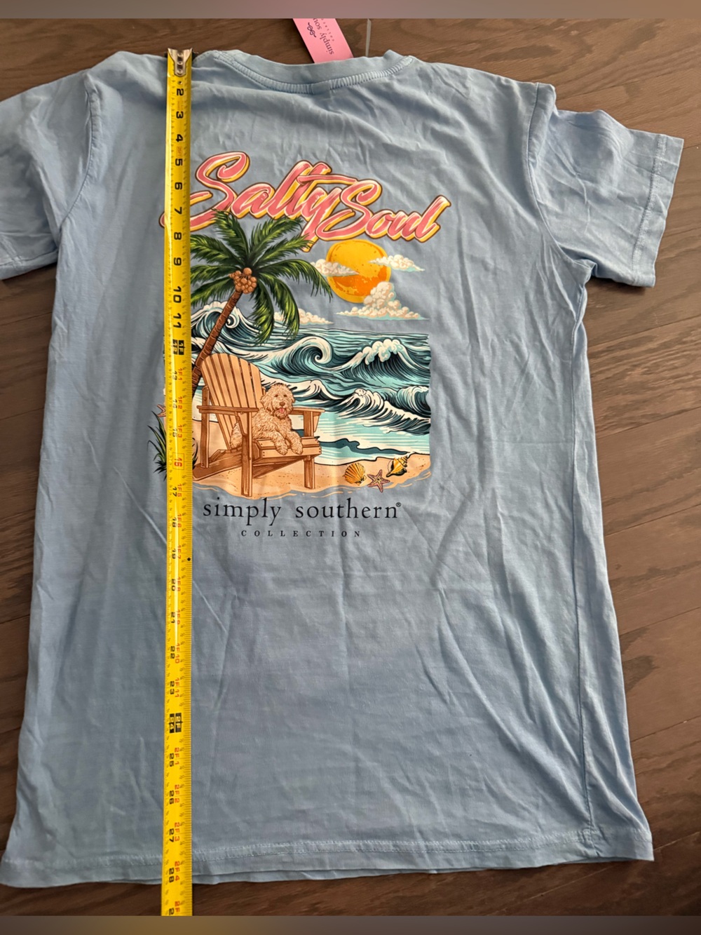 Simply Southern shirt woman’s size medium “salty soul” dog ocean summer - Picture 3 of 9